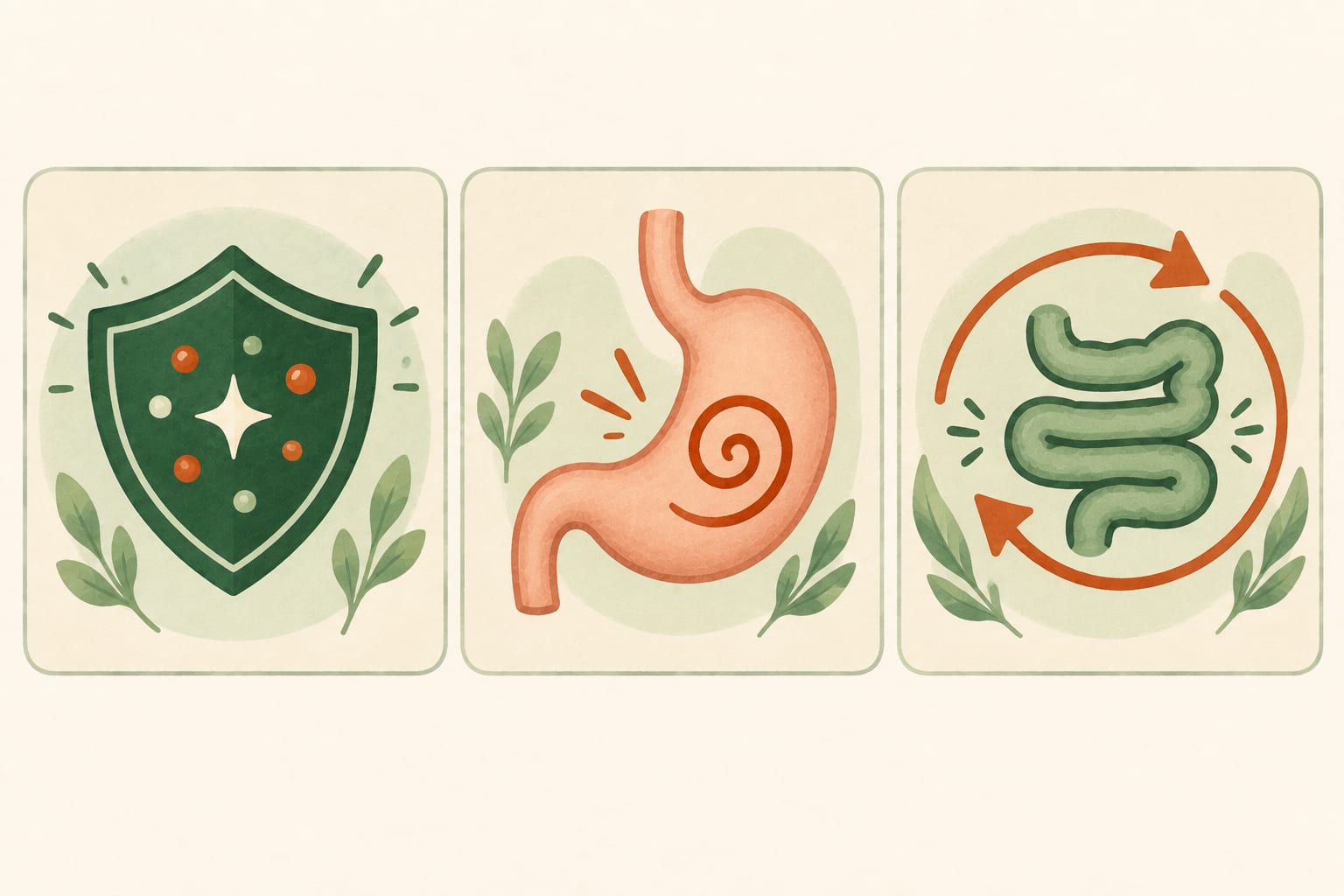 A three-part comparison diagram of allergy, intolerance and coeliac disease — immune reaction, digestion difficulty, and autoimmune response